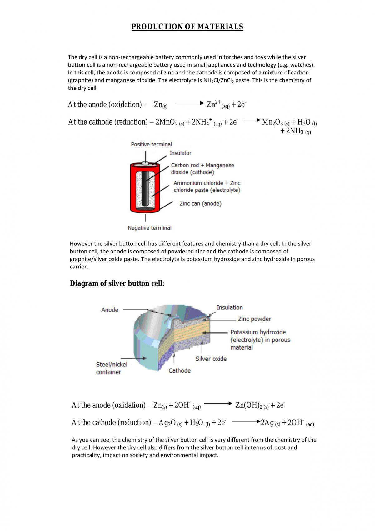 Production of Materials Notes  - Page 16