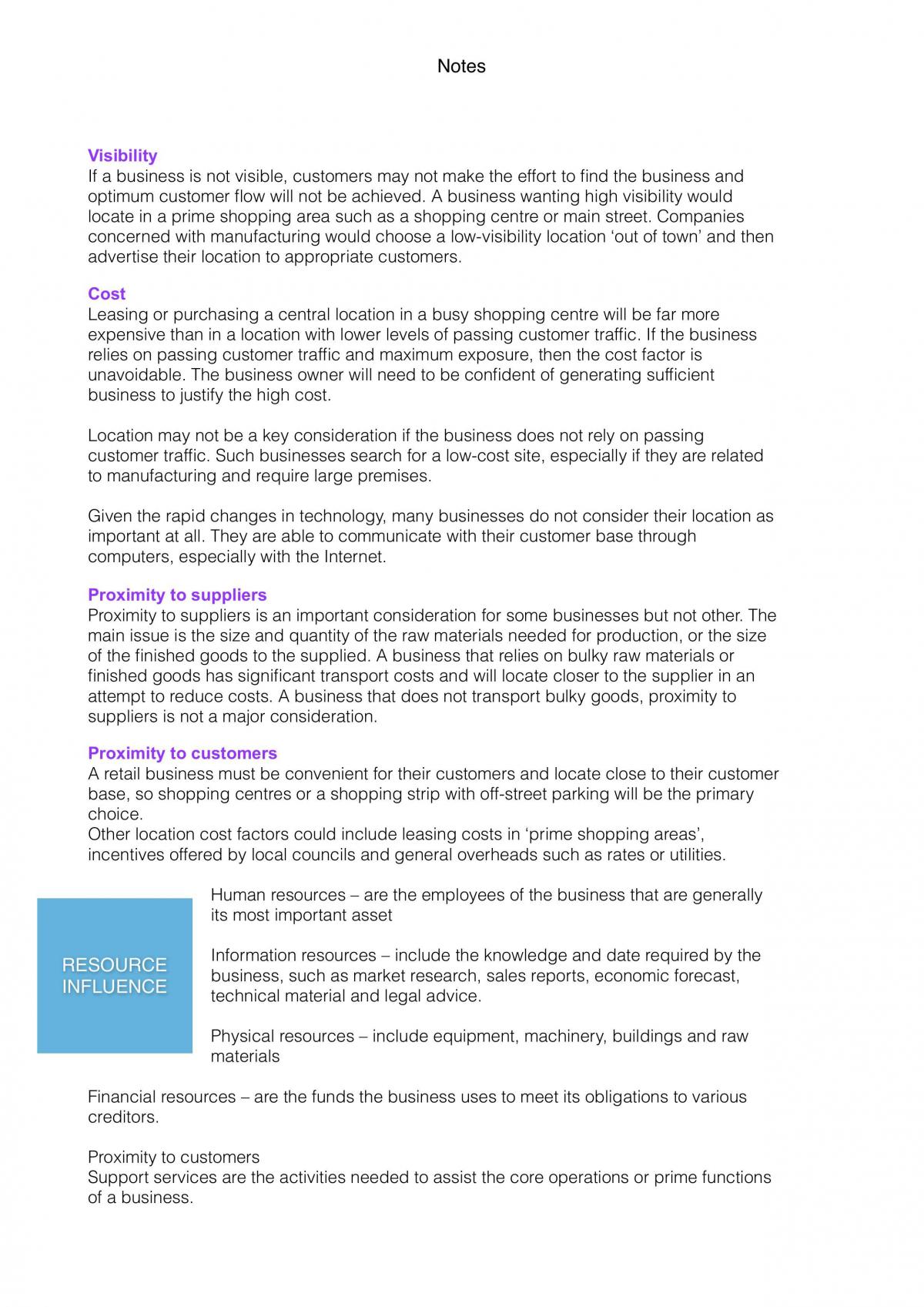 Business Studies Notes Topic 1 - Page 15