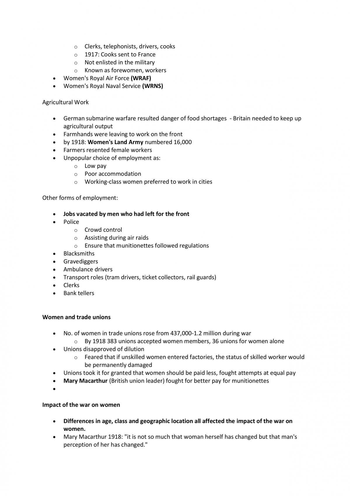 World War One Notes  - Page 33