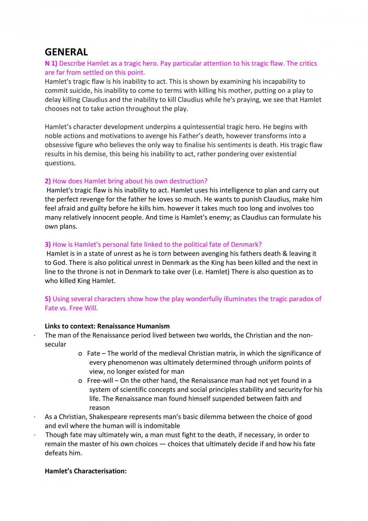 Critical Study Of Text Module - Hamlet - Page 18