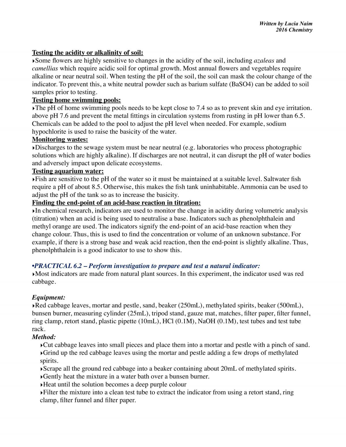 HSC Chemistry (2 Unit) Final Examination Notes (2016) - Page 119