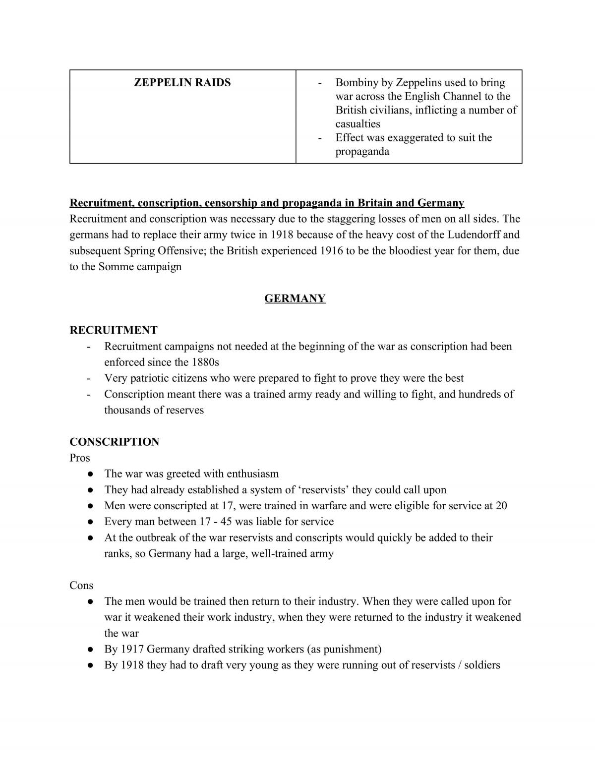 World War One Study Notes - Page 16
