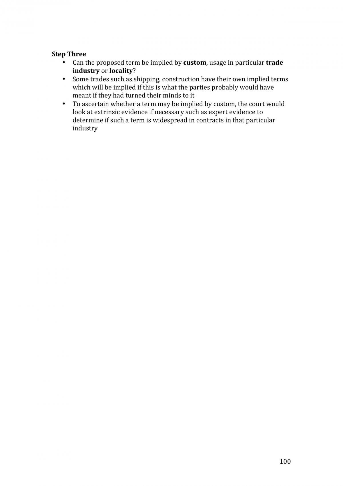 Contracts Law A Exam Notes - Page 100