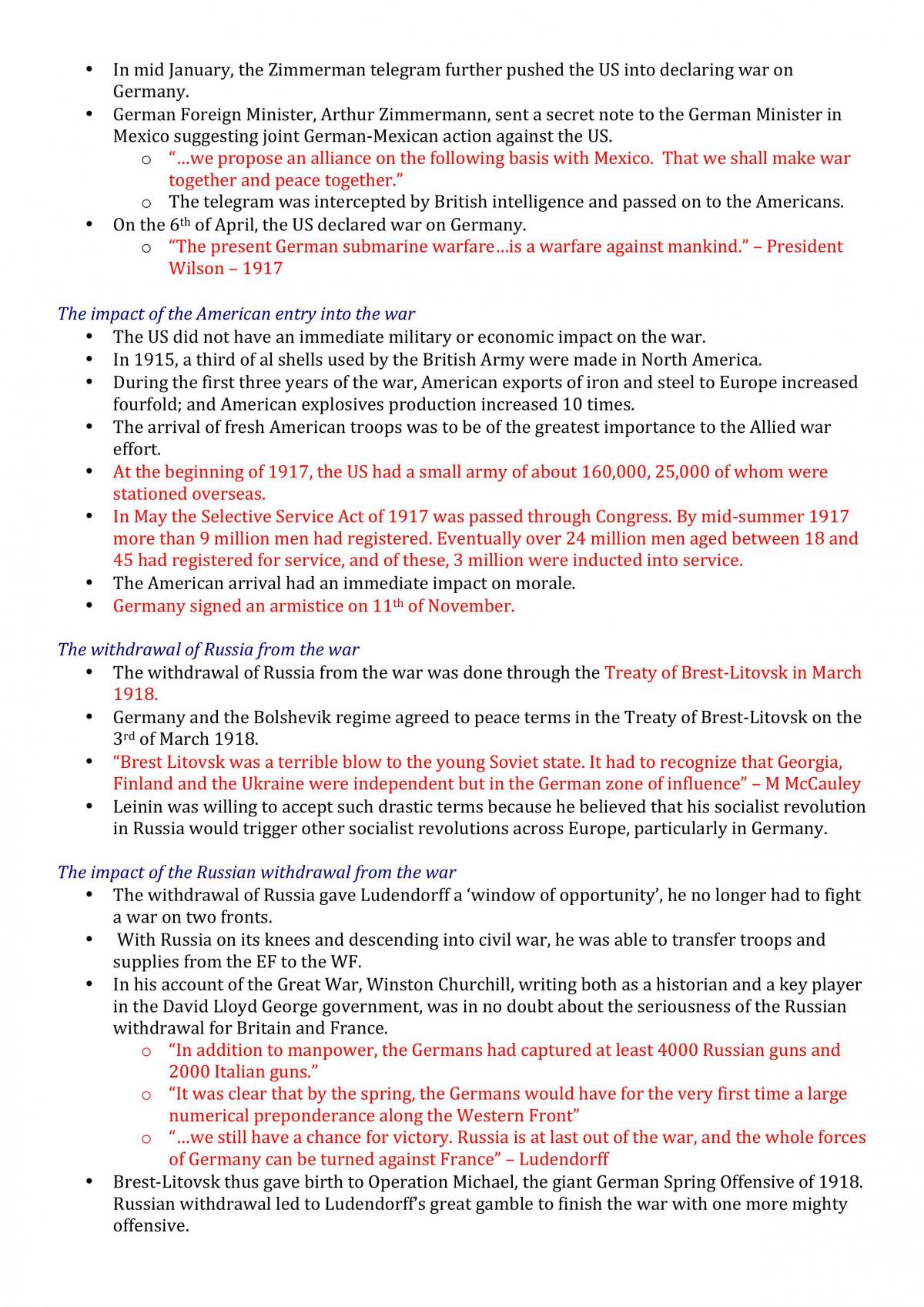 World War 1 Notes - Page 19
