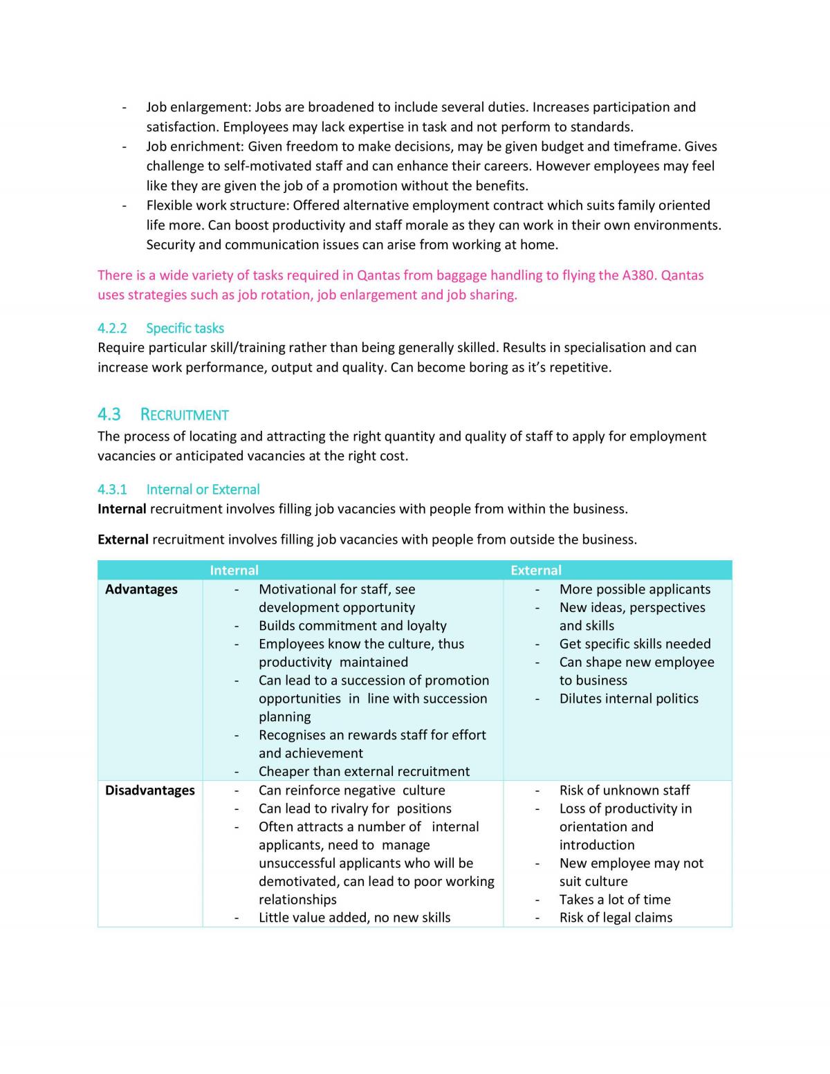Business Studies Human Resources Notes - Page 17