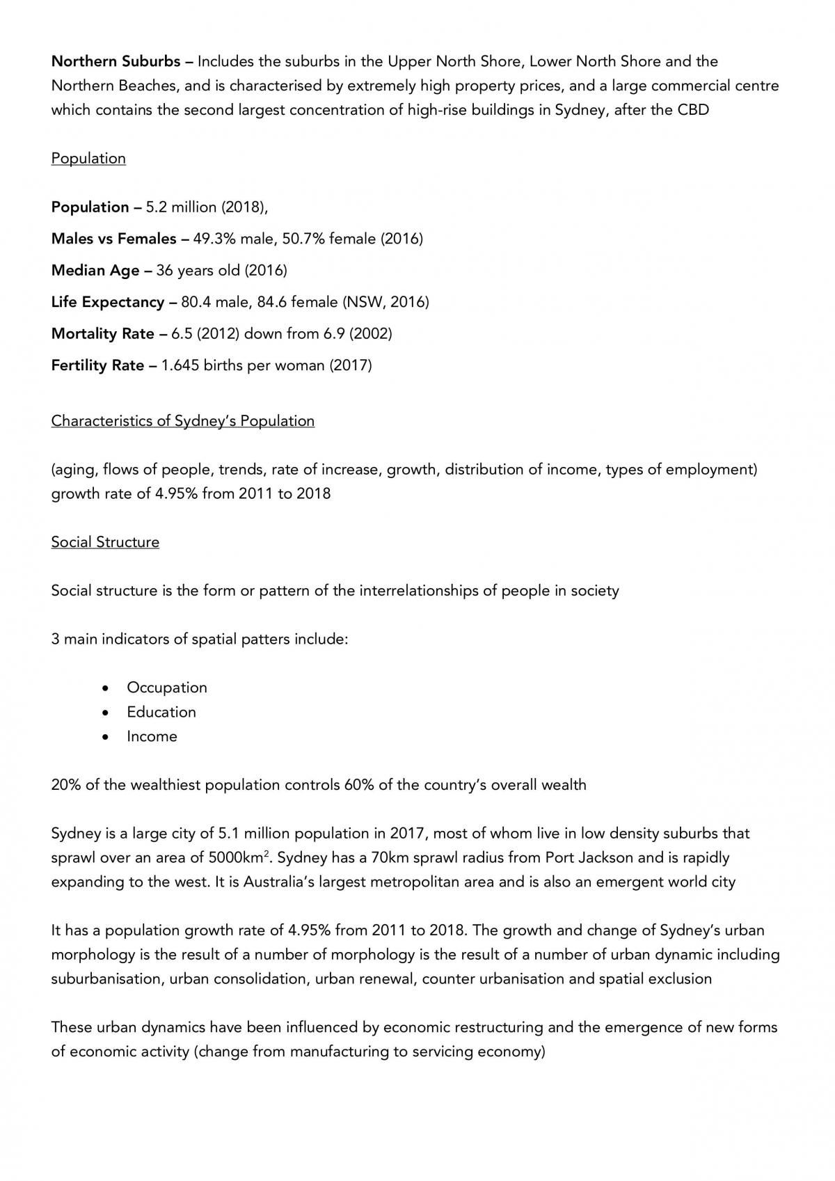 HSC Geography 8.3.2 - Urban Places Complete Topic Study Notes - Page 22