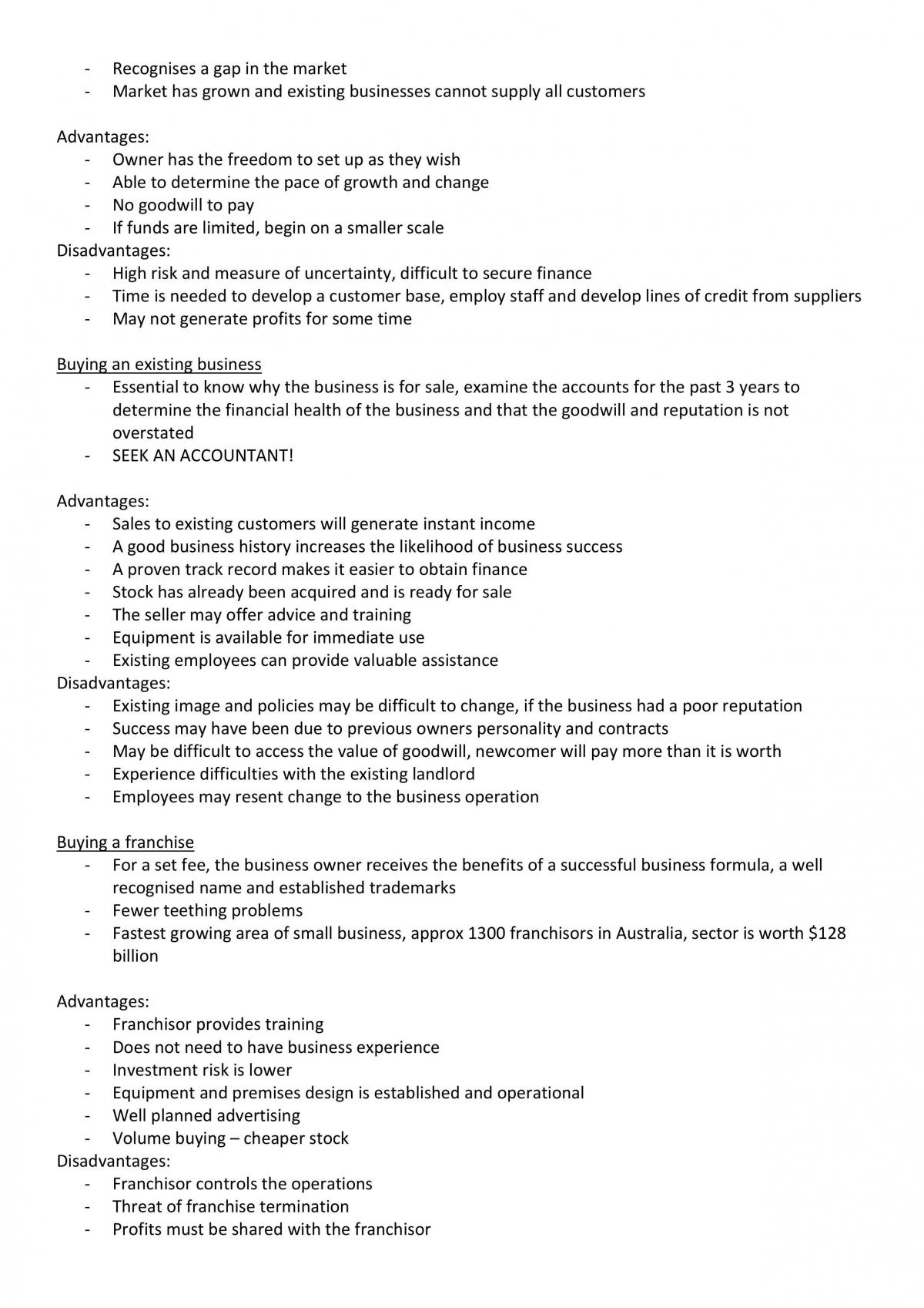 Preliminary Business Studies Notes  - Page 22