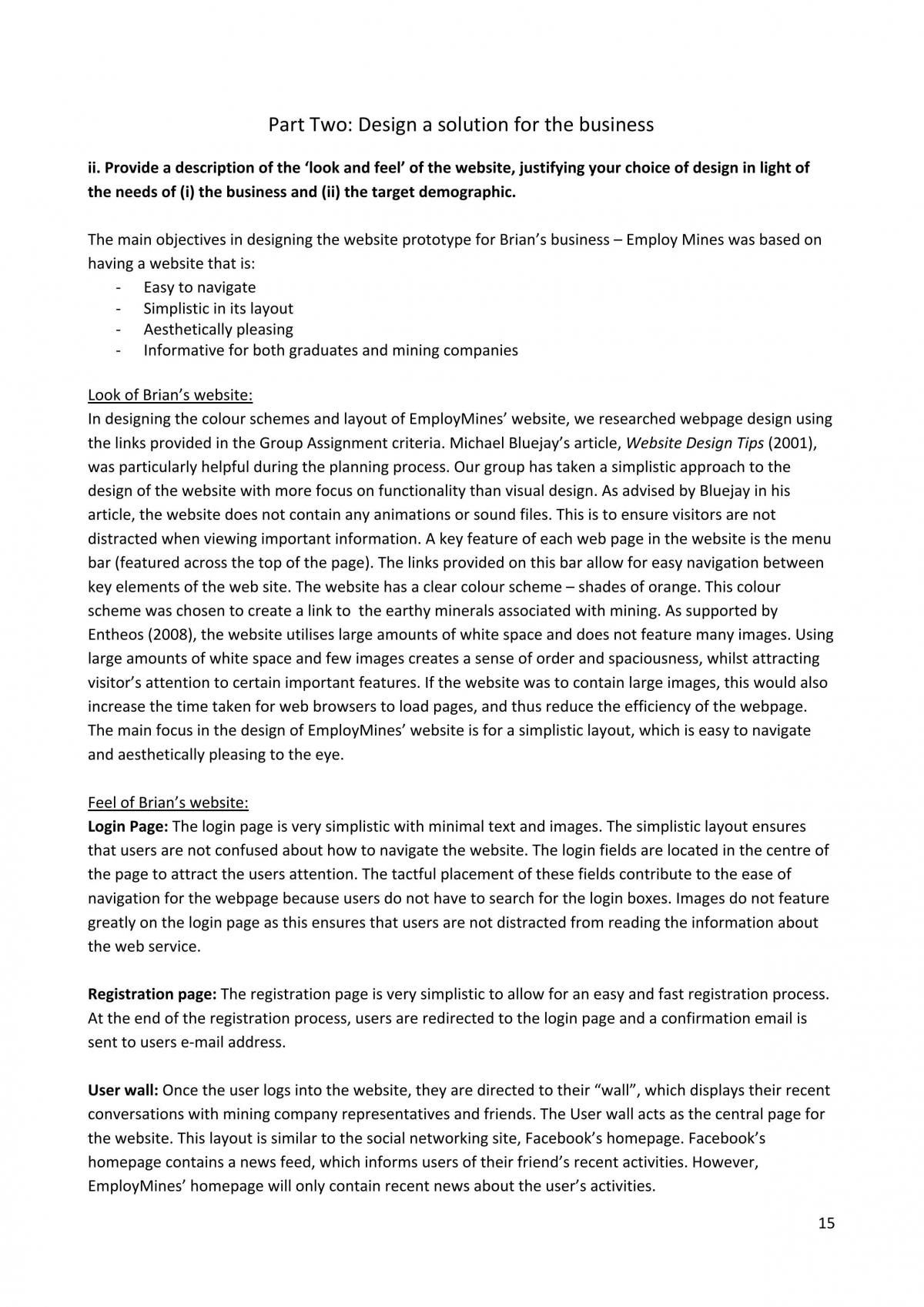 INFS Assignment B - Page 15