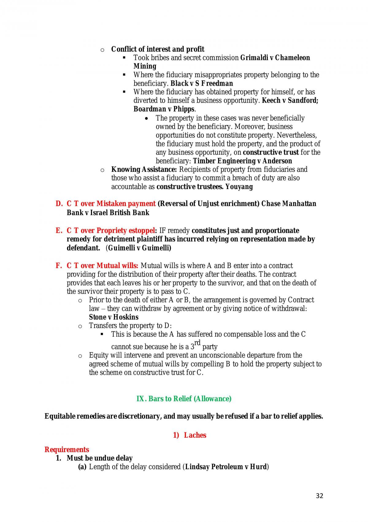 Equity and Trust Notes - Page 32