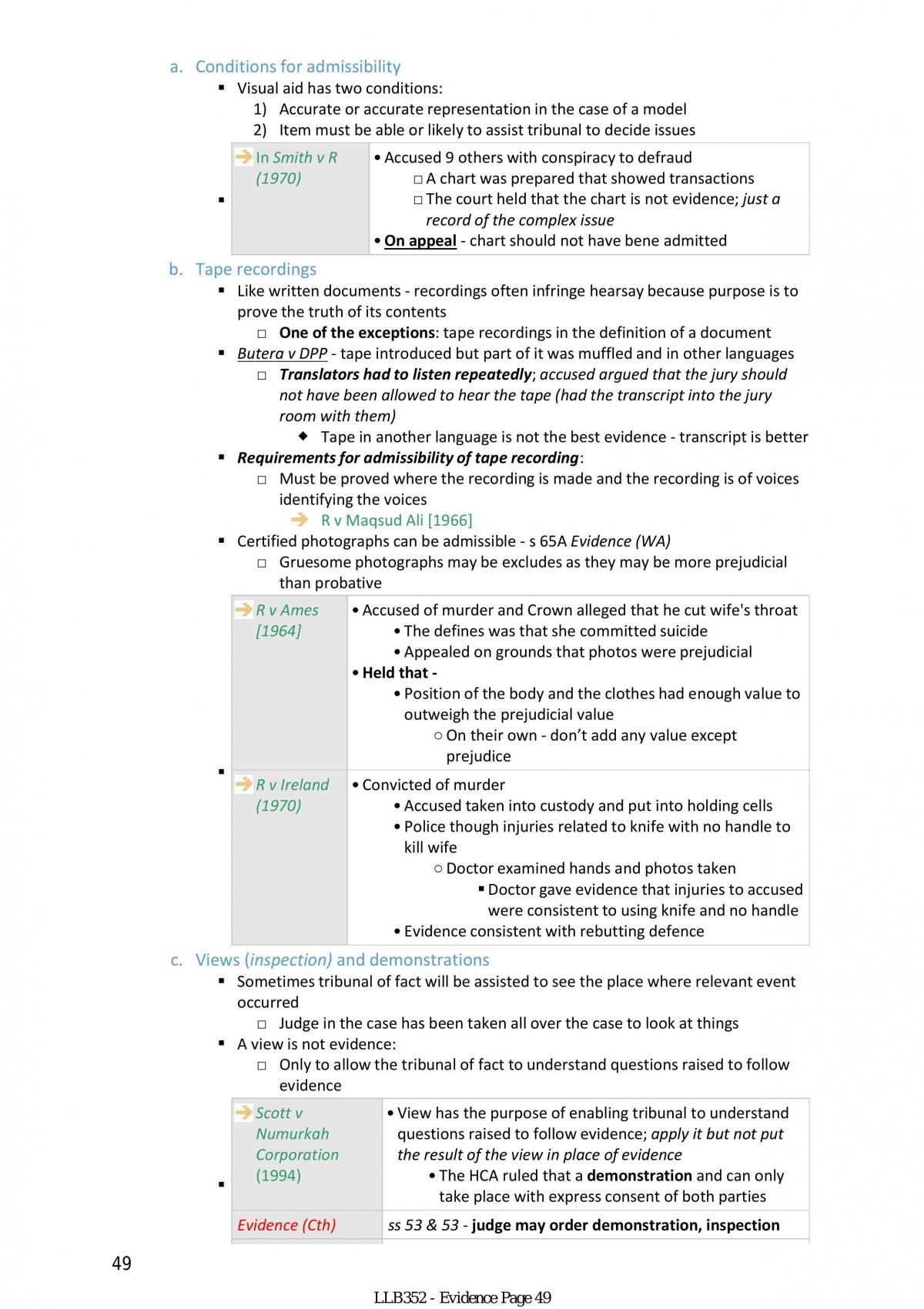 Complete Evidence Notes  - Page 50