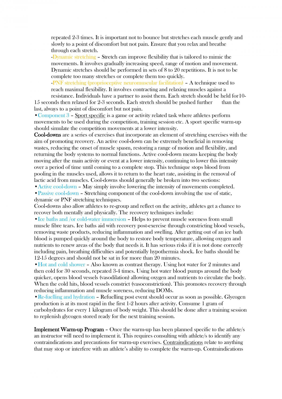 Complete Sport and Recreation 3/4 Study Notes  - Page 24