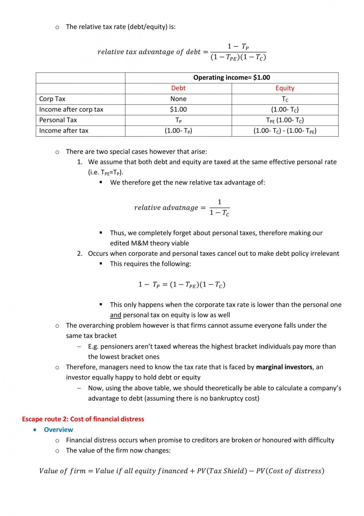 Corporate Finance 2 Comprehensive Notes - Page 36
