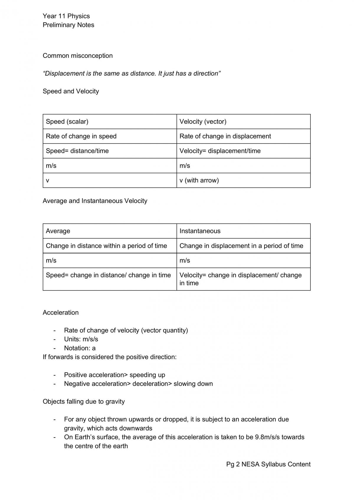Year 11 Physics Preliminary Notes - Page 3