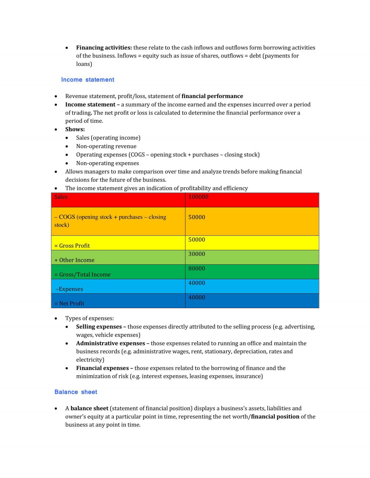 Finance Business Studies Notes - Page 12
