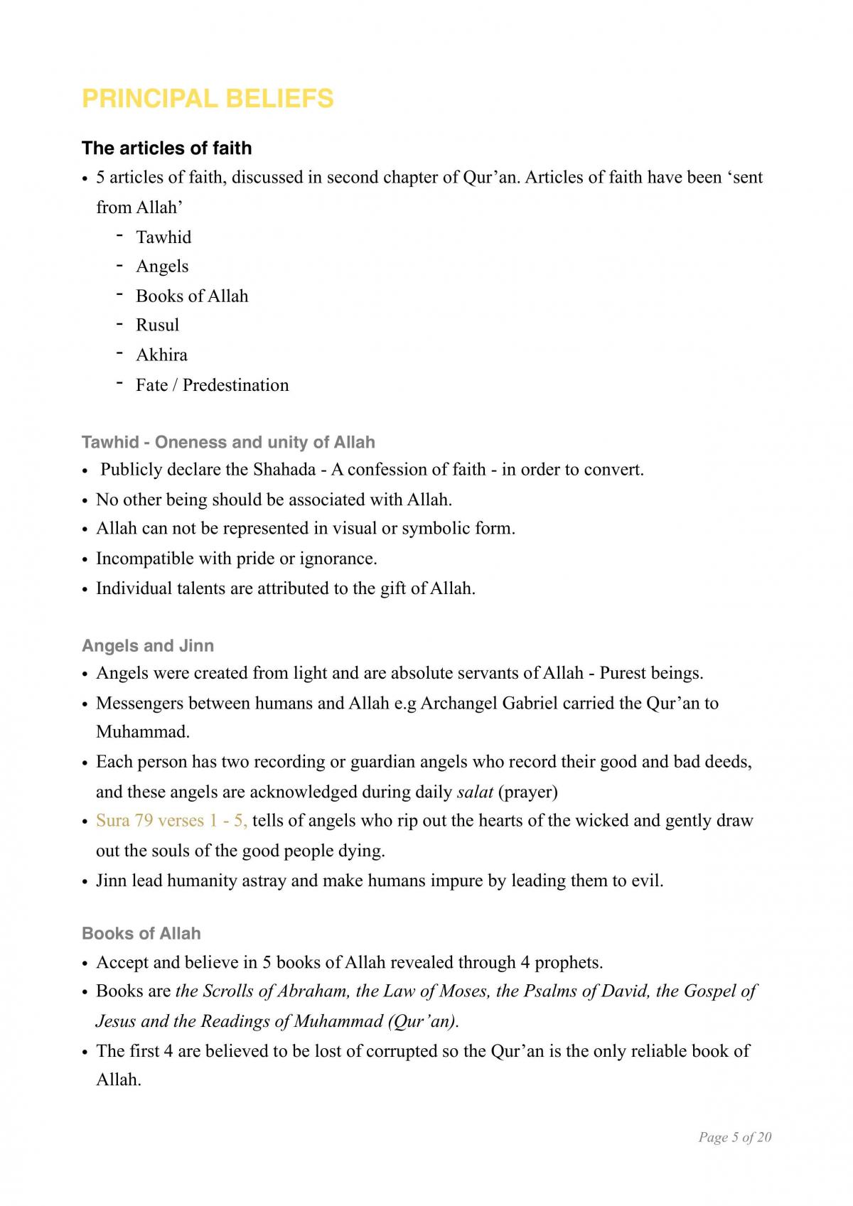 SOR Islam Completed Notes - Page 5