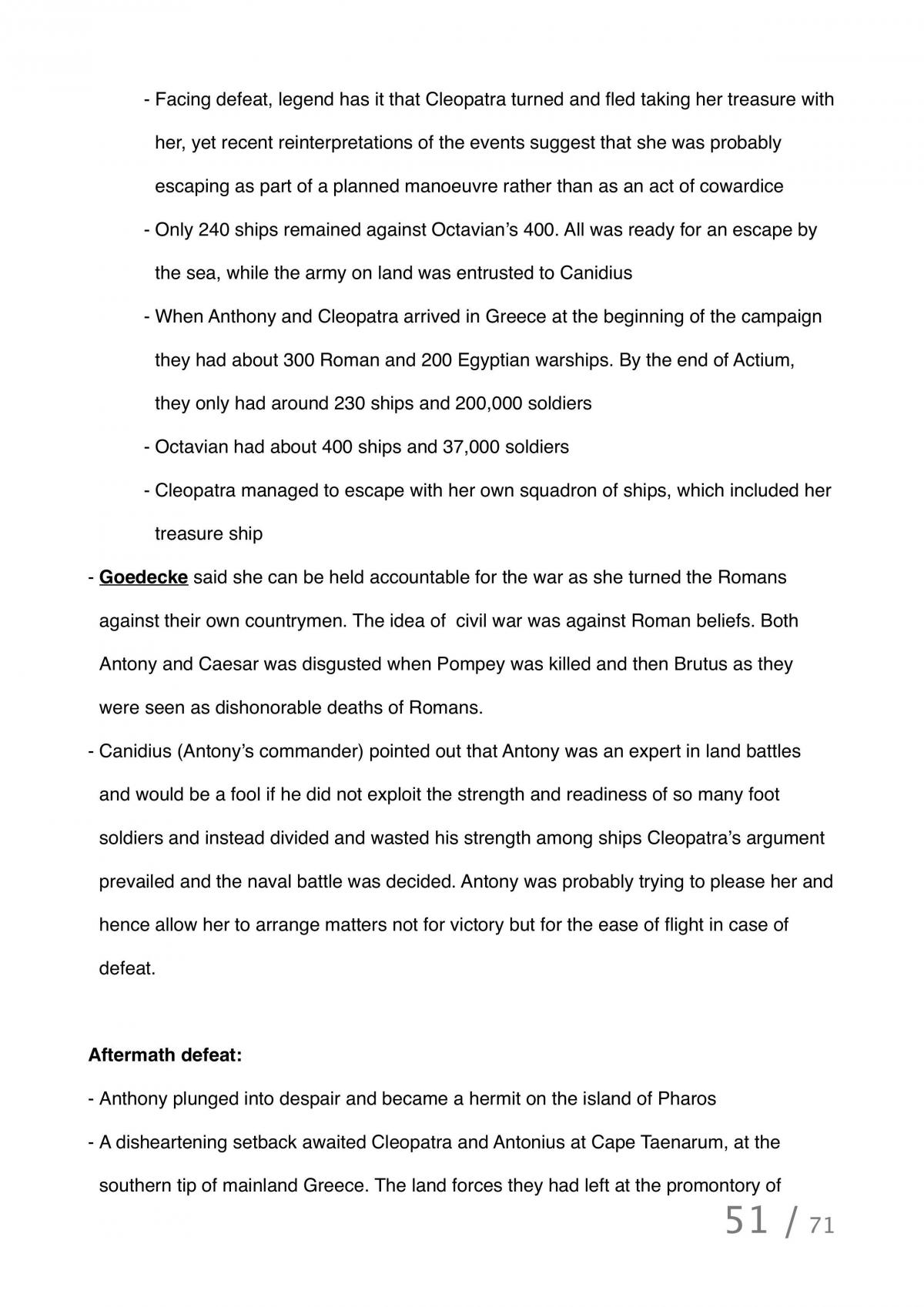 Cleopatra VII Study Notes - Page 51
