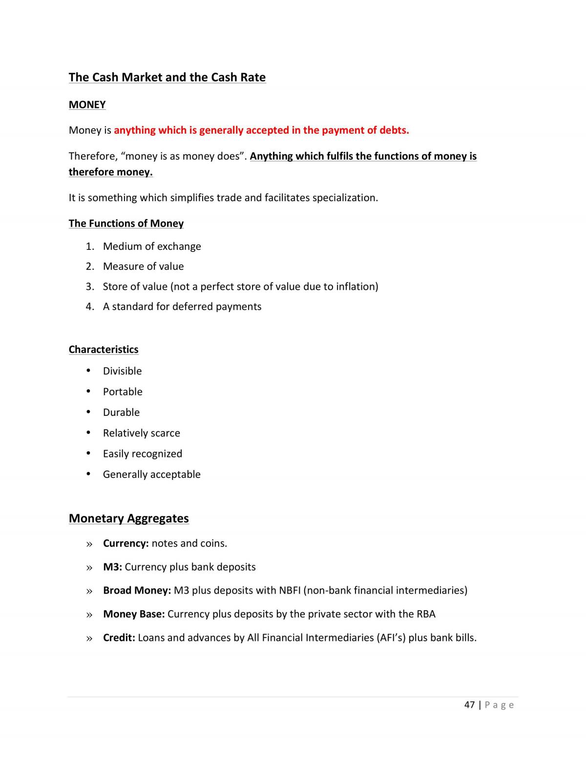Complete Year 11 Economics Study Notes - Page 47