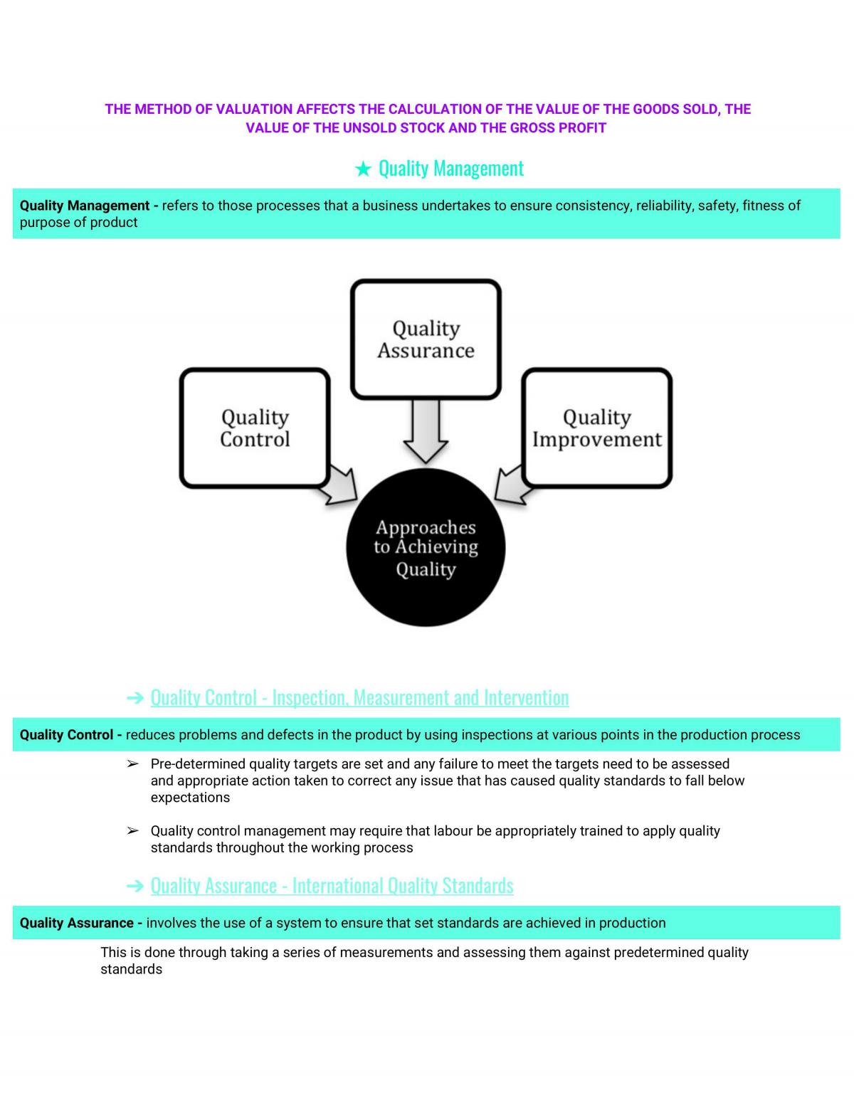 Operations Business Studies Notes - Page 23