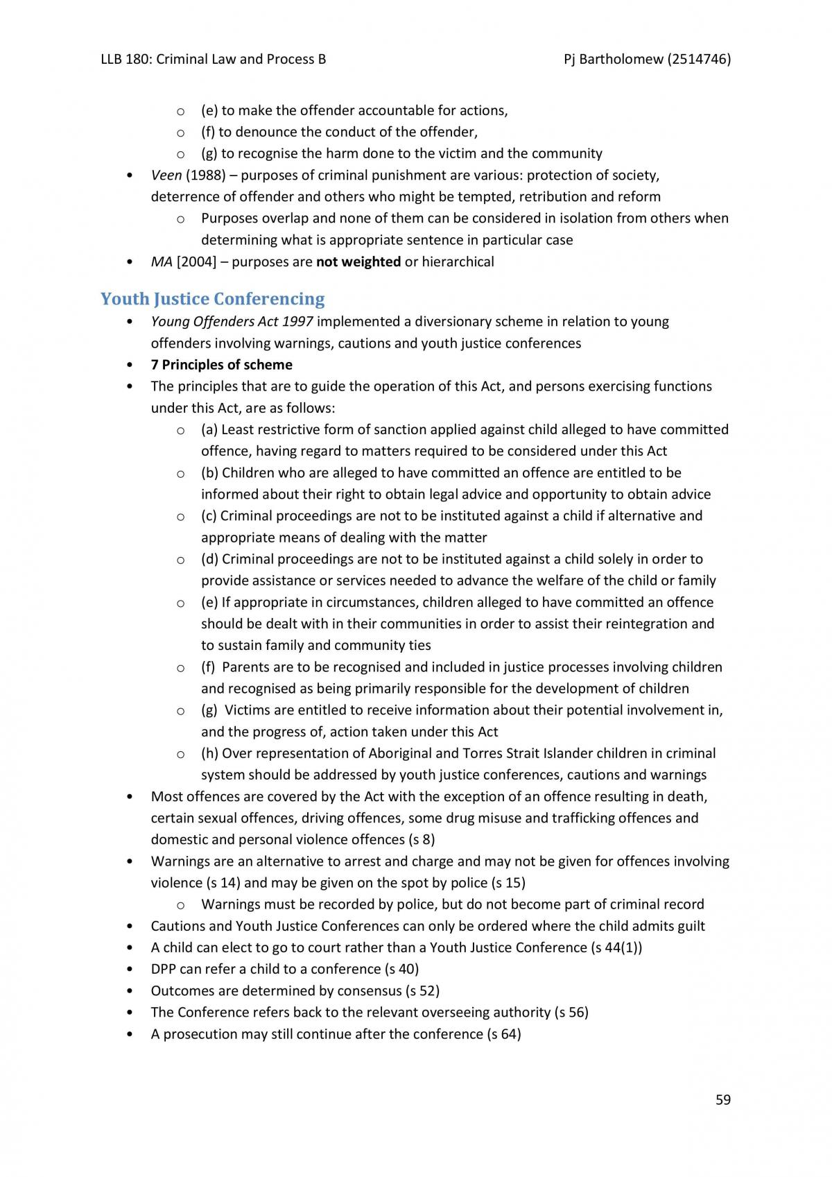 Criminal Law and Process B Notes (complete) - Page 60