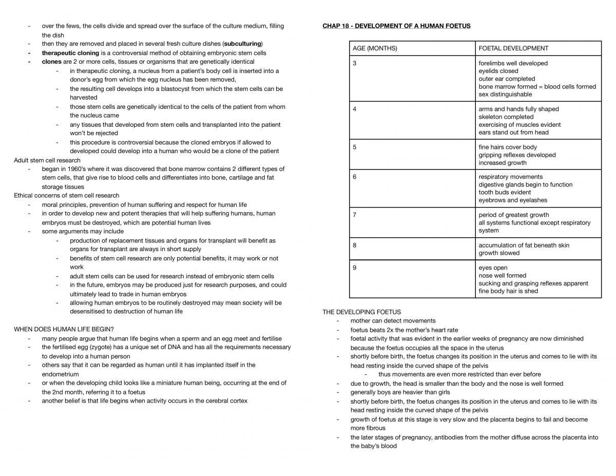 Study Notes Human Biology Year 11 - Page 42
