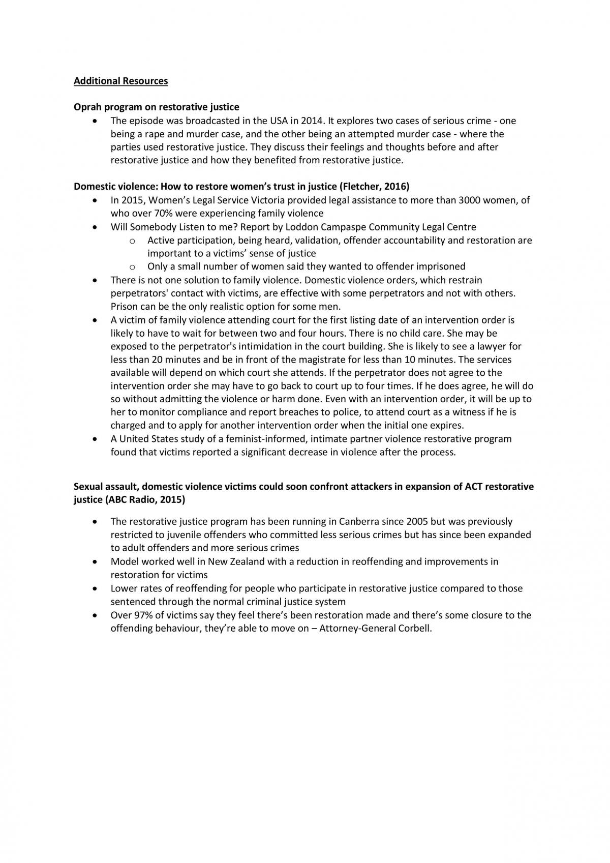ATS2469 Victims, Justice and the Law Full Notes - Page 45