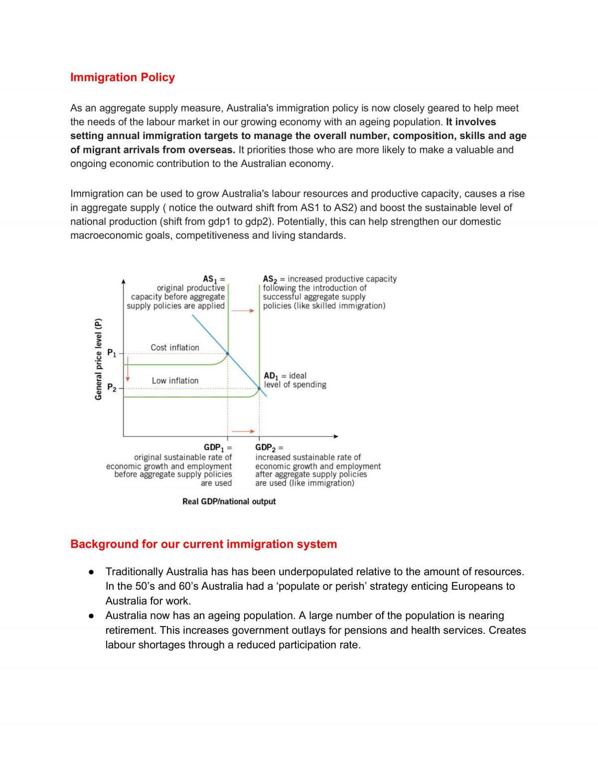Area of Study 2 - Aggregate Supply Policies - Page 18