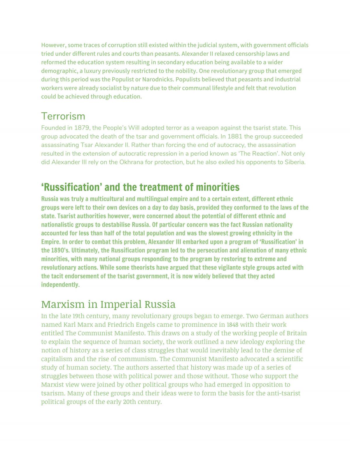 Study Notes for the Causes of the Russian Revolution - Page 13