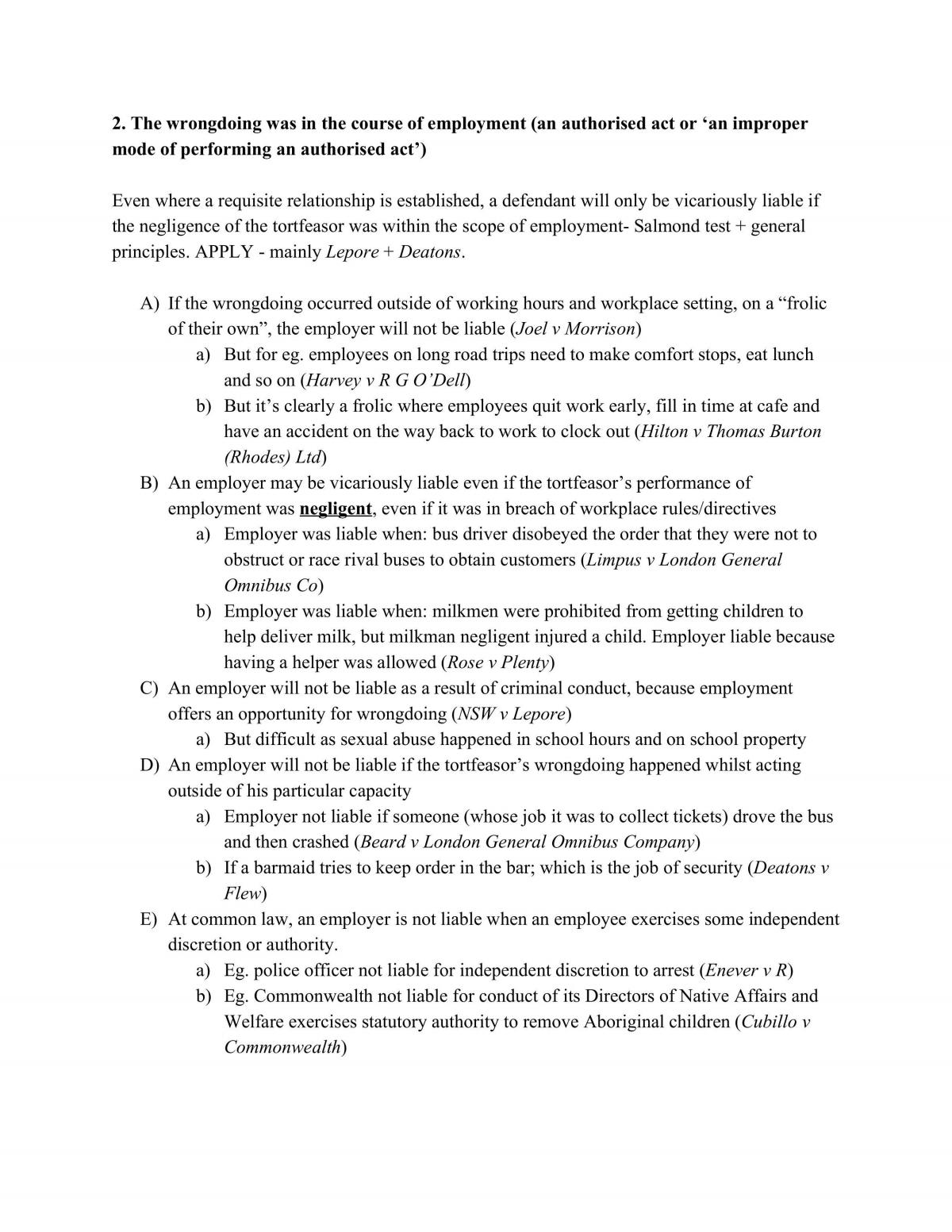Complete Torts Notes  - Page 10