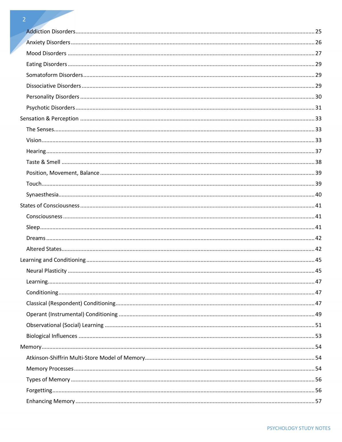 Complete Course Psychology Study Notes 2019 - Page 3