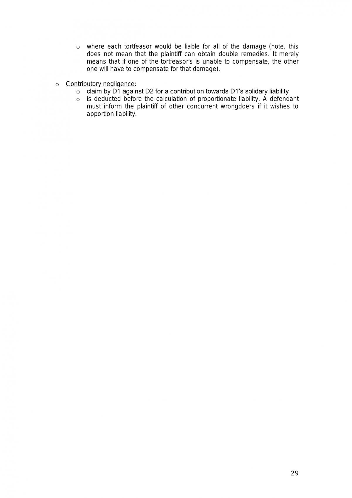 Torts - Exam Structures and Notes - Page 29