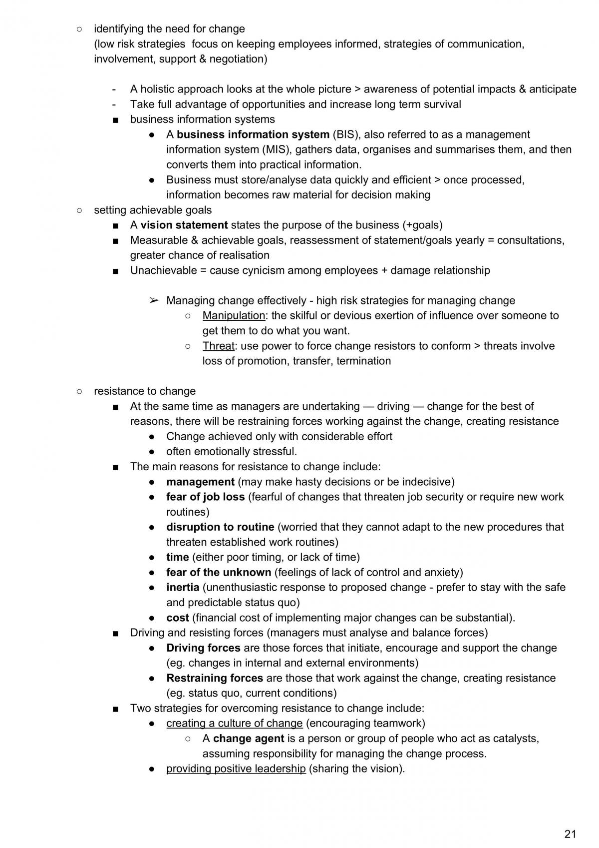 Business Studies year 11 yearly study notes - Page 21