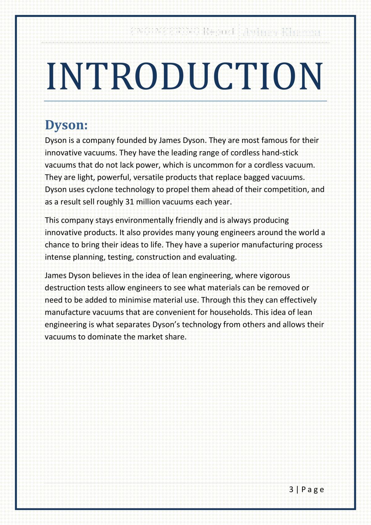 Engineering Report Dyson Vacuum  - Page 3