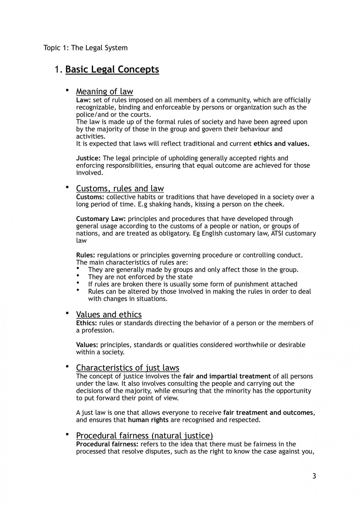Legal Studies HSC Preliminary Notes | Legal Studies - Year 11 HSC ...