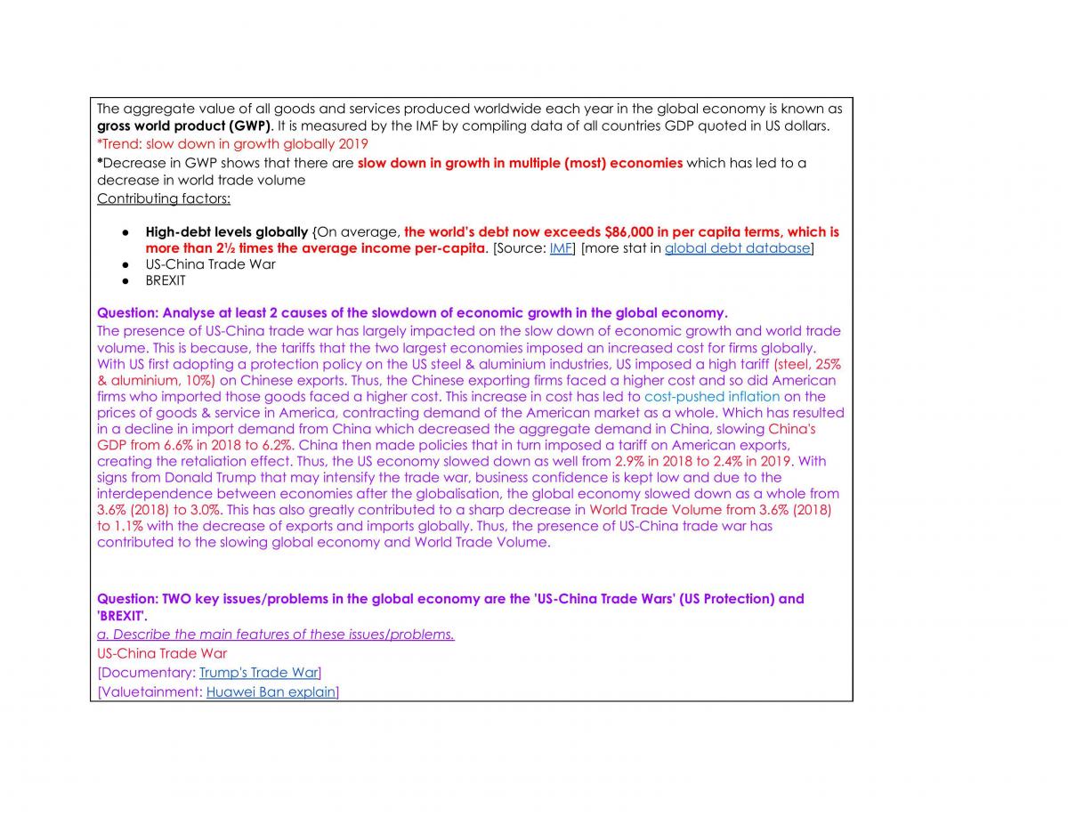 The Global Economy Study Notes - Page 3