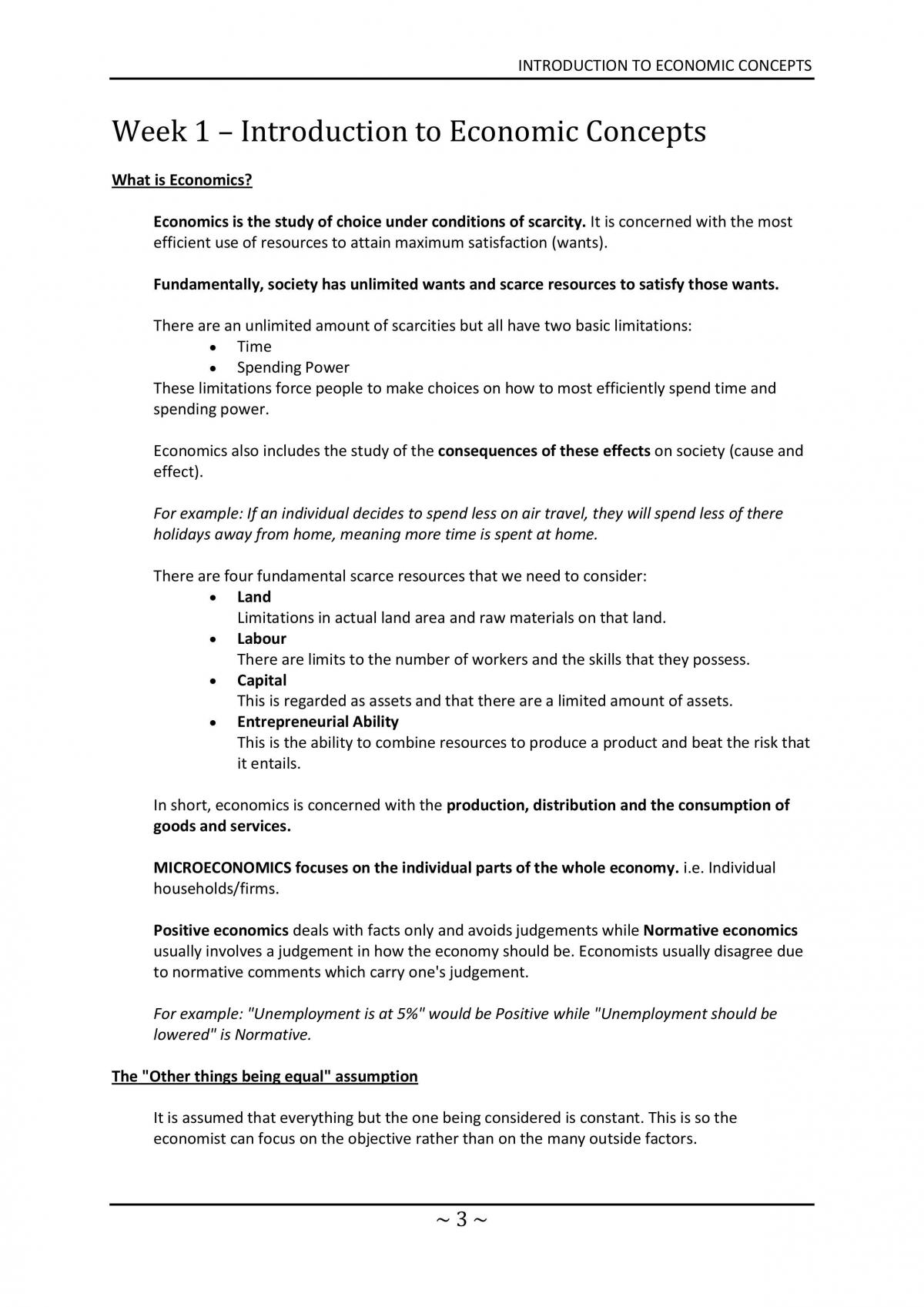 ECON1101 Notes  - Page 3