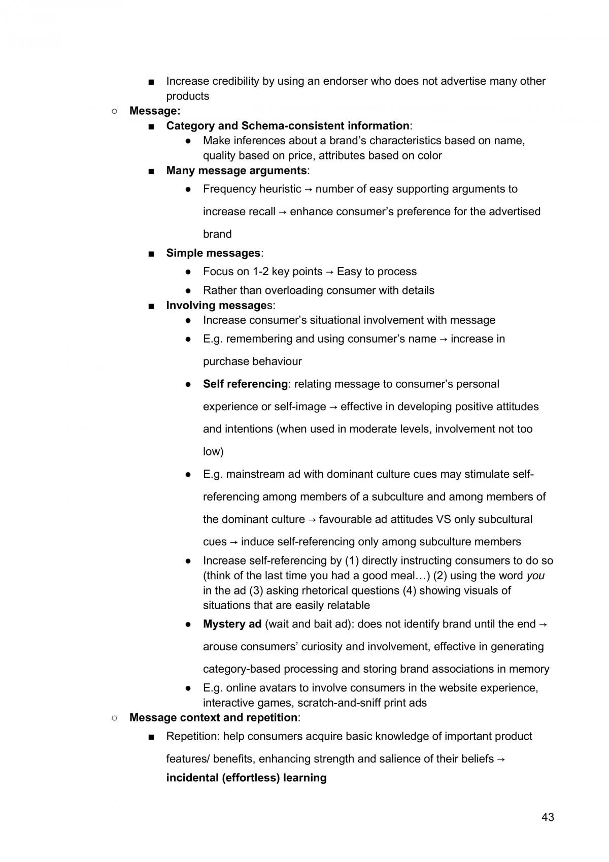 MKT 3702 Consumer Behaviour Notes - Page 44