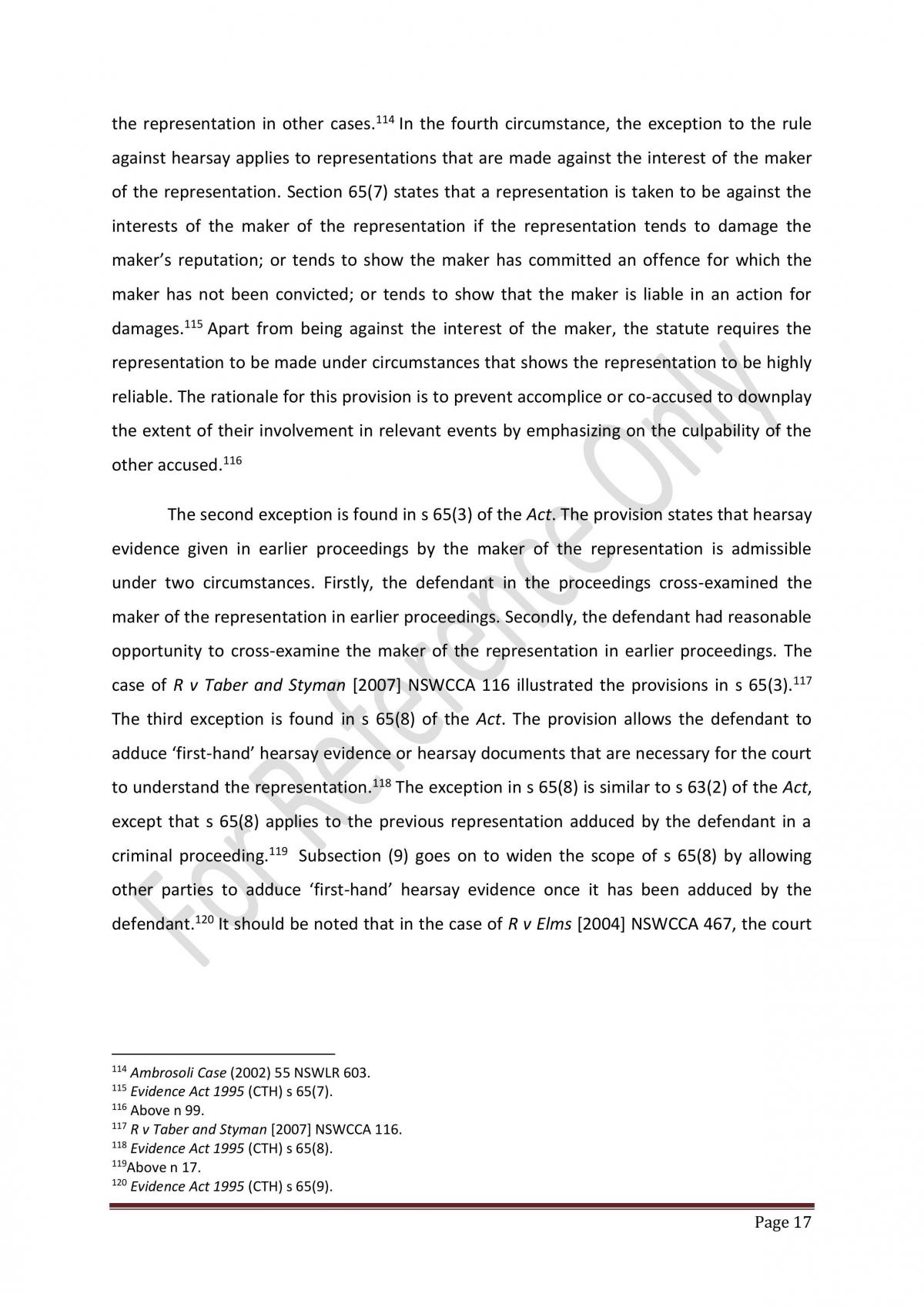 The Rule Against Hearsay - Page 17