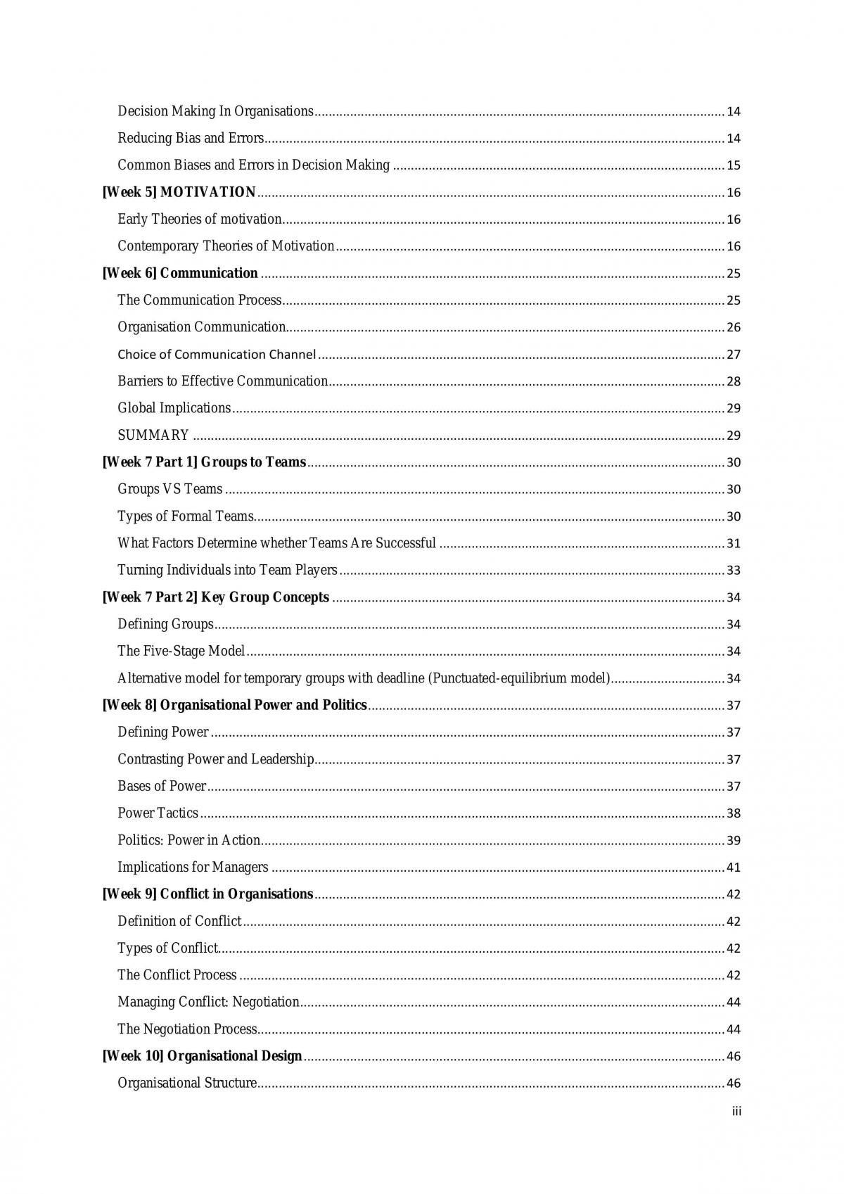 MNO1706 Organisational Behavior Complete Study Notes  - Page 3