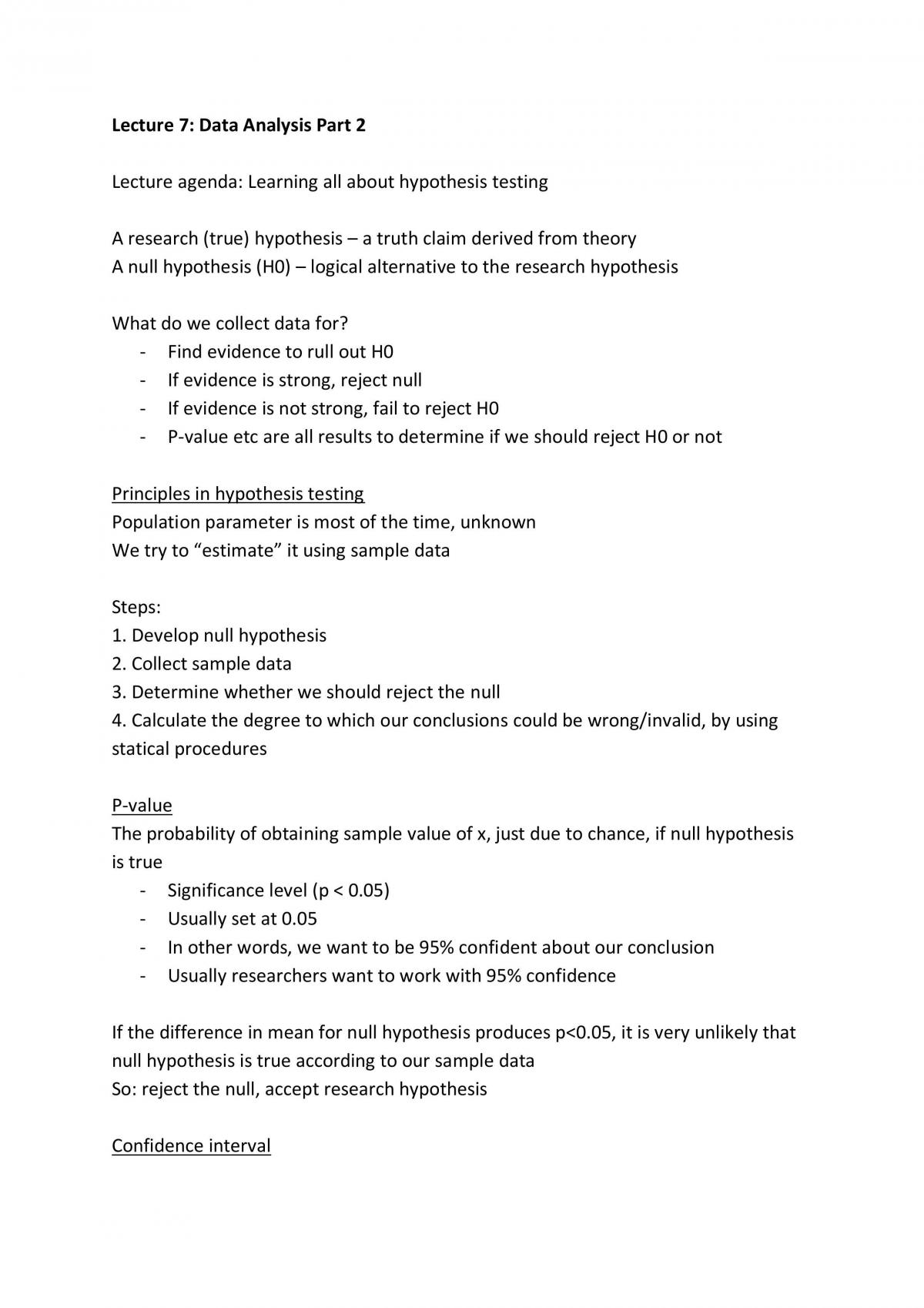 NM2103 Quantitative Research Methods Notes - Page 19