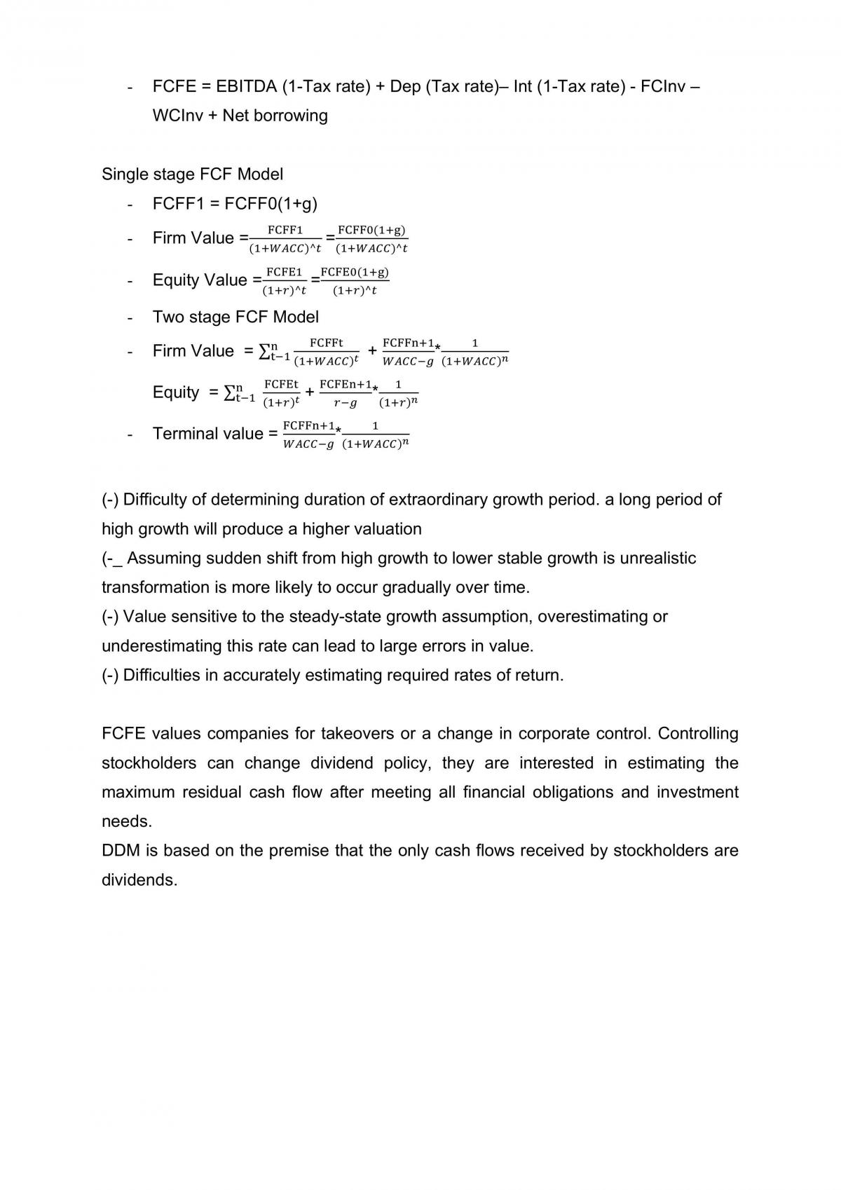 FNCE203 Analysis of Equity Investments Notes - Page 11