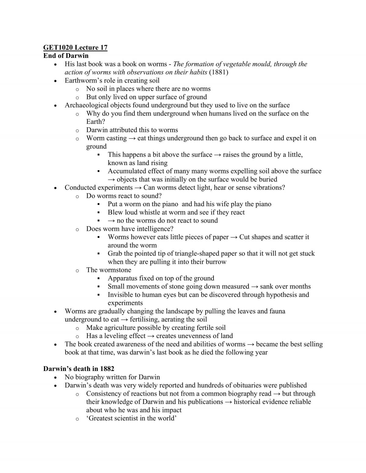 GET1020 Darwin Notes - Page 68