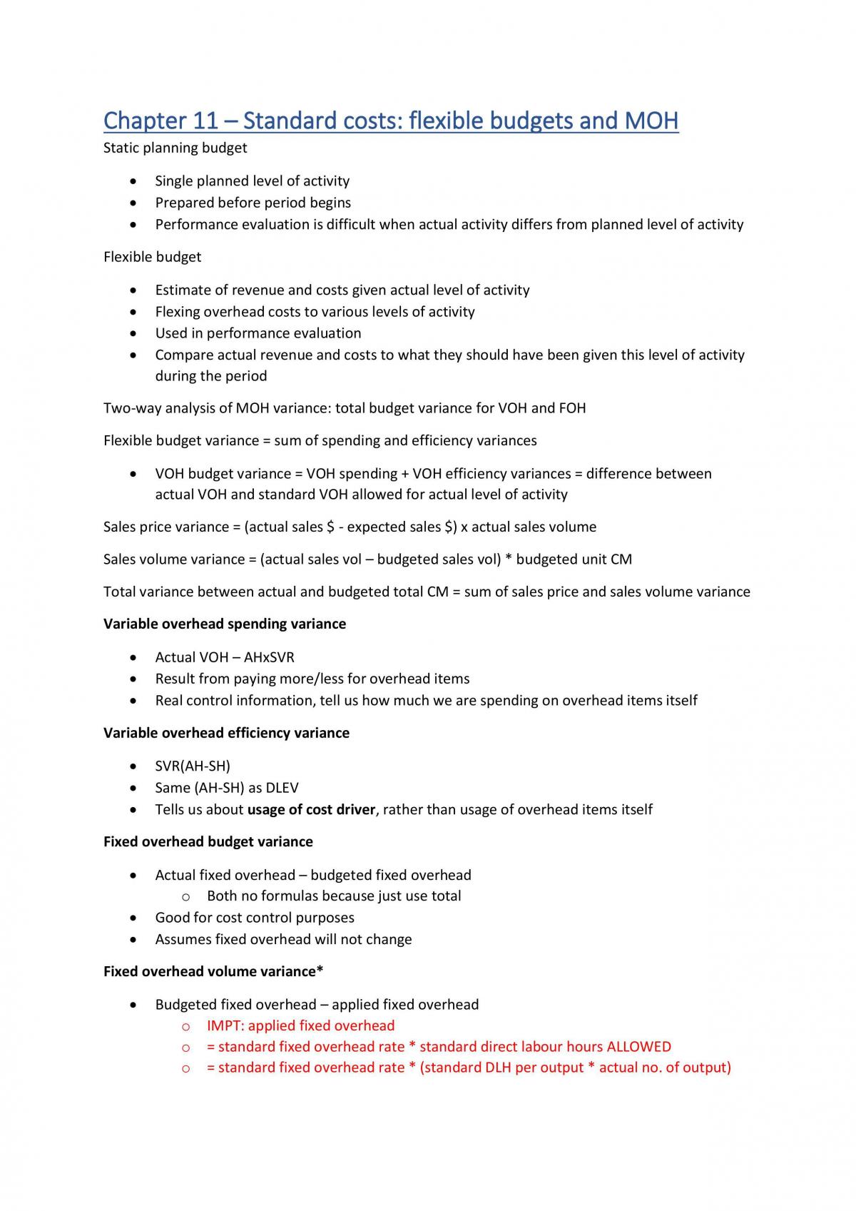 ACC2706 Managerial Accounting Complete Notes - Page 27