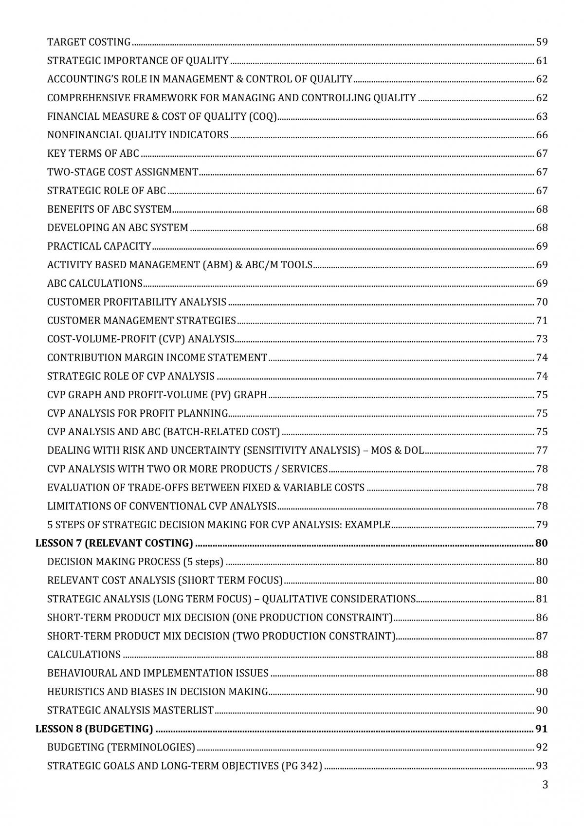AC2105 Accounting for Decision Making & Control Notes - Page 3