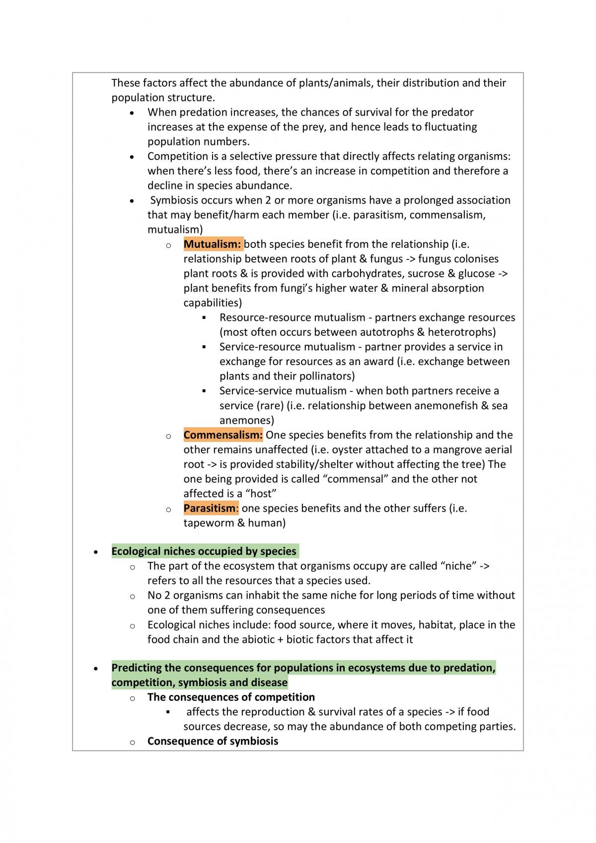 Summary Notes Biology year 11 - Page 20