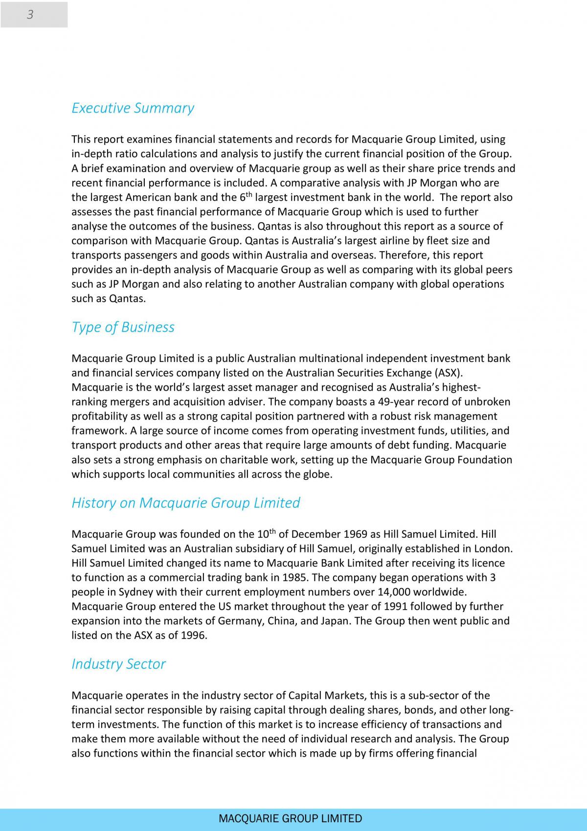 Comparative Financial Analysis - Macquarie, JP Morgan, Qantas - Page 3