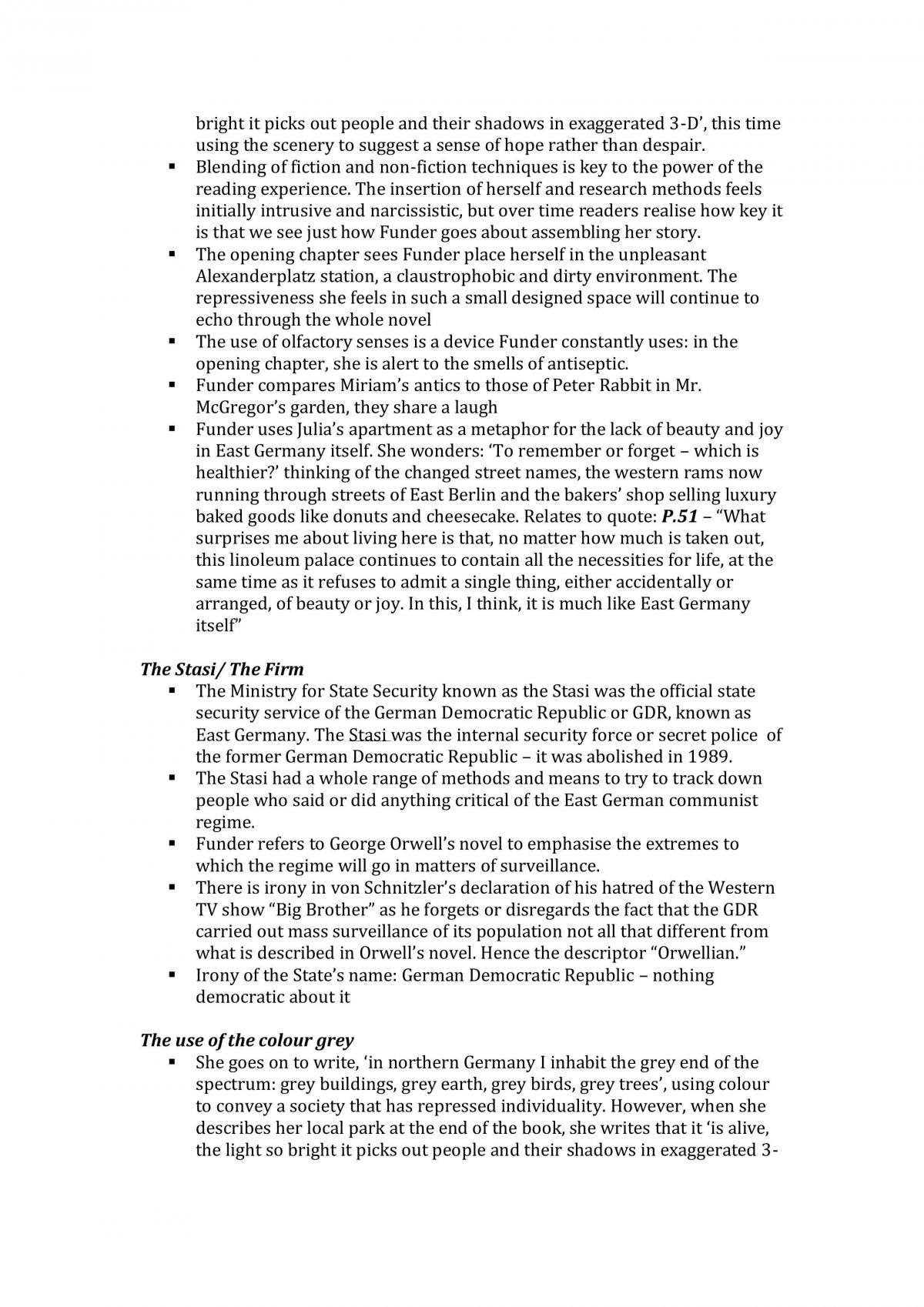 Stasiland Complete Notes - Page 3