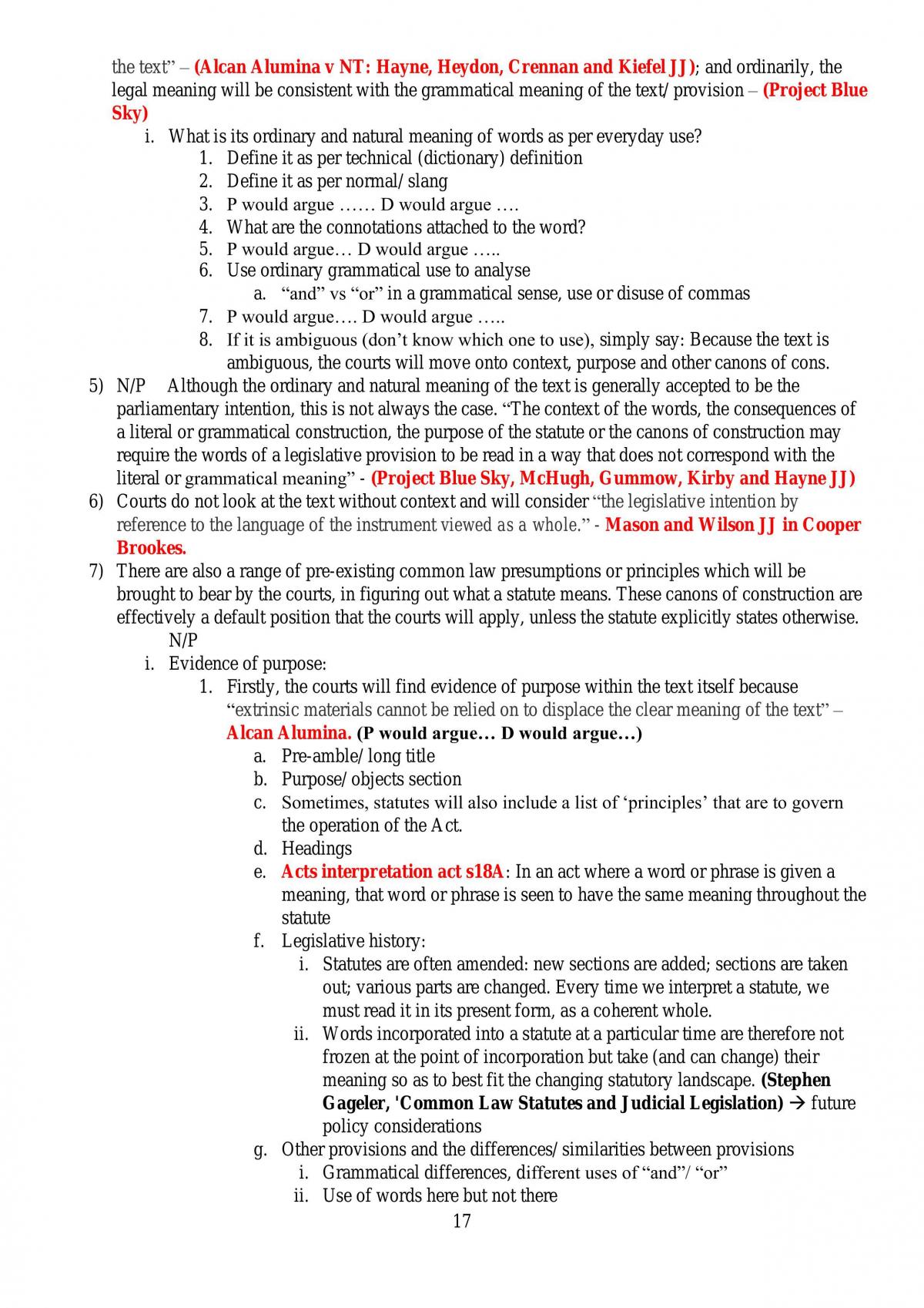 Public Law and Stat Interpretation Exam notes - Page 17