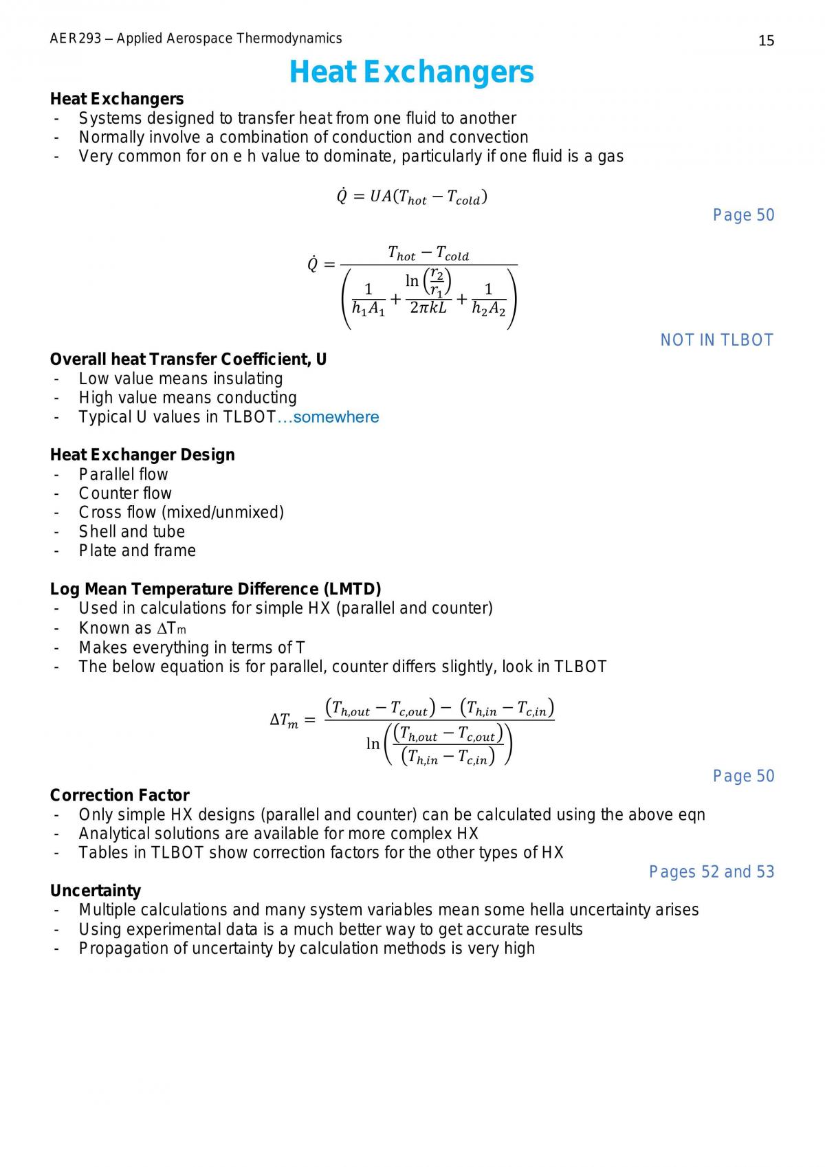 Applied Aerospace Thermodynamics Notes - Page 15