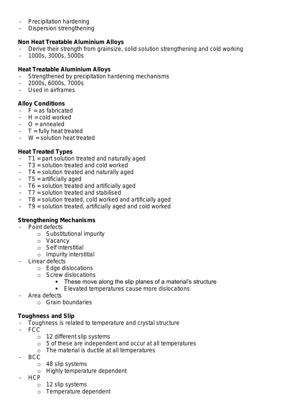 Selection and Processing of Aerospace Materials Notes - Page 22