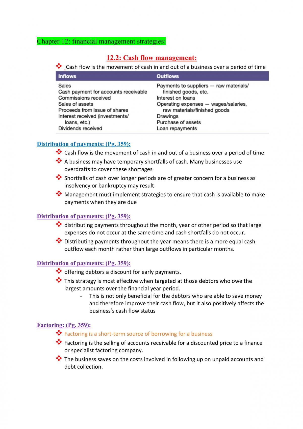 Business Studies Finance Notes - Page 18